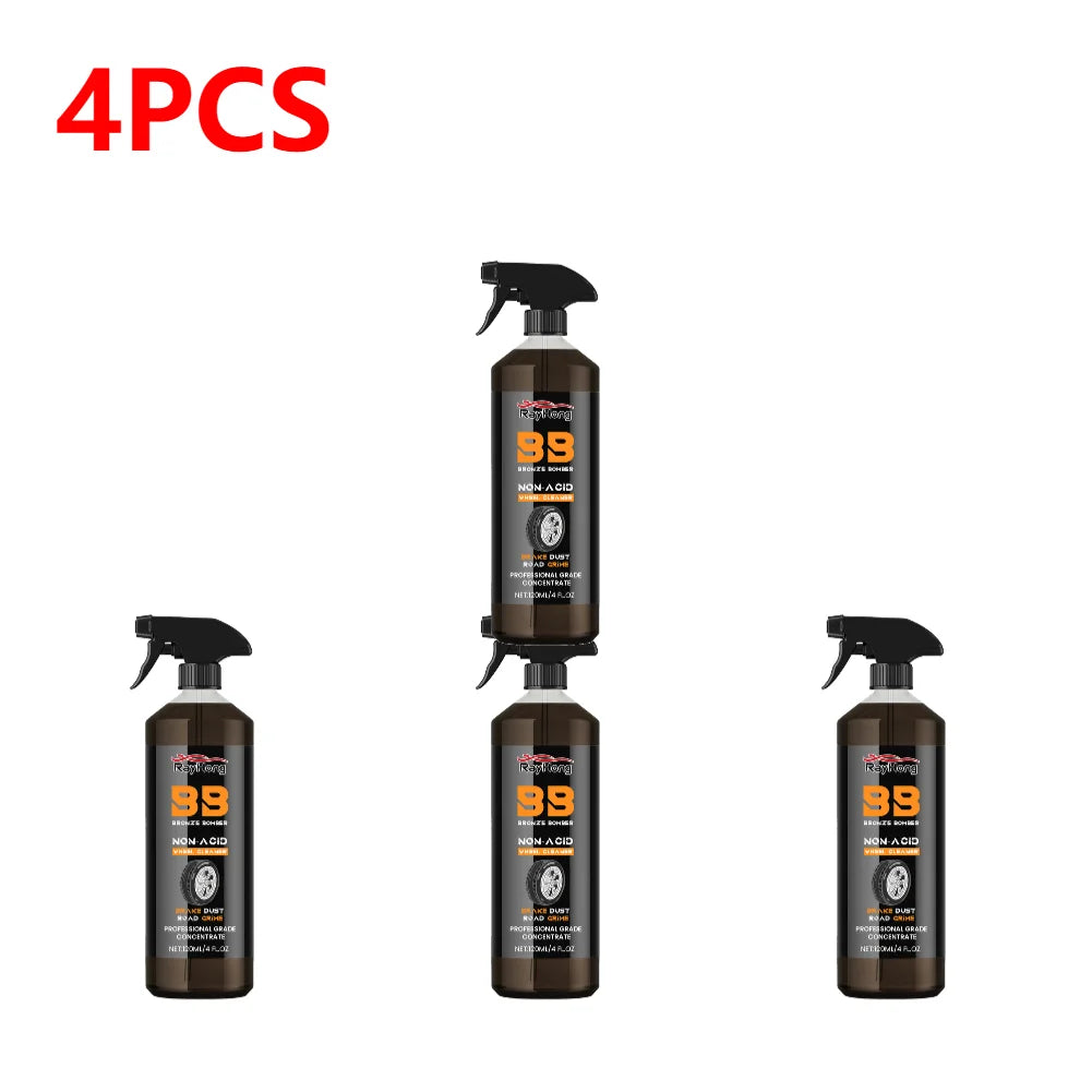120ml Powerful Wheel Cleaner Car Wheel Metal Rust Remover Spray Scratch Repair Polishing Car Detailing Rim Tire Cleaning Kit