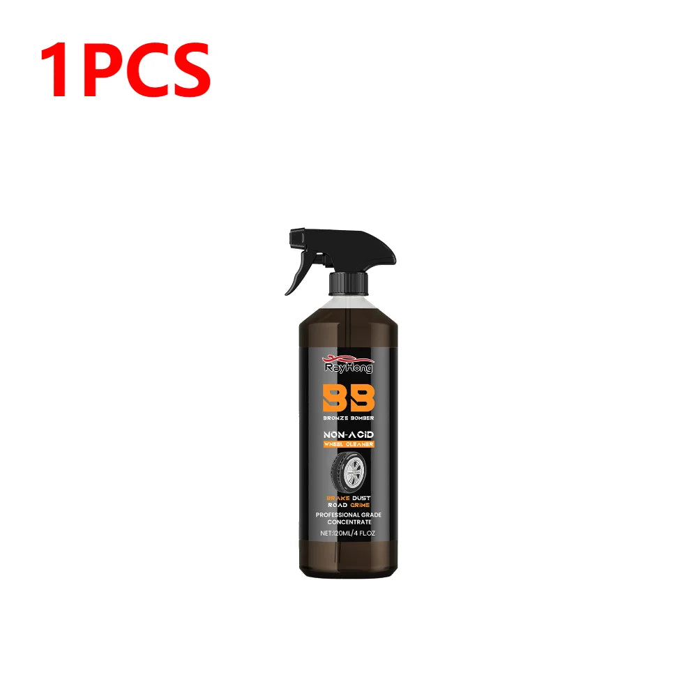 120ml Powerful Wheel Cleaner Car Wheel Metal Rust Remover Spray Scratch Repair Polishing Car Detailing Rim Tire Cleaning Kit