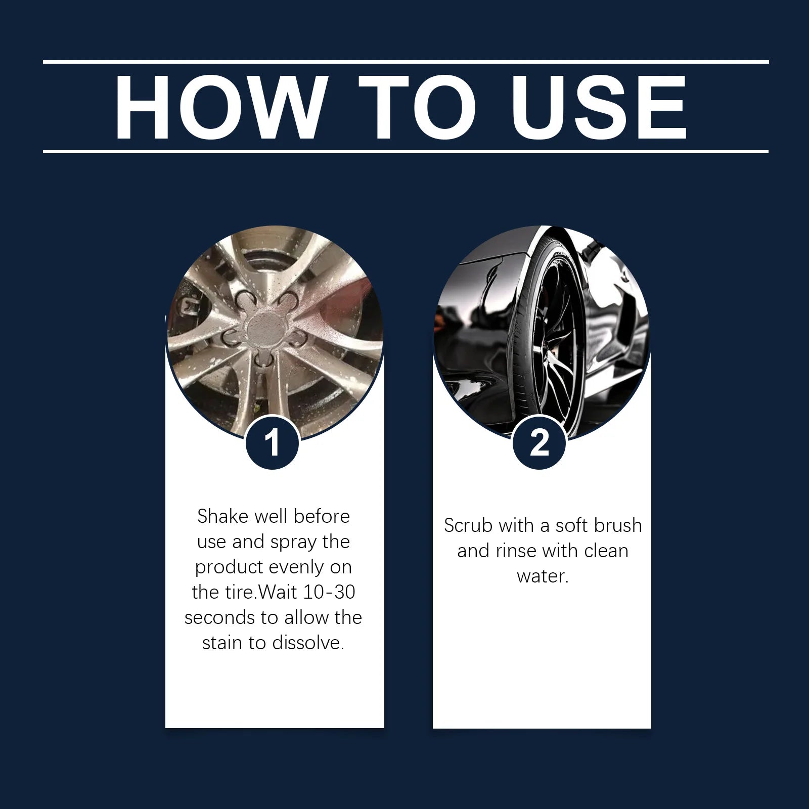 Car Wheel Cleaner Spray Deep Stain Removal Brake Rim Dust & Metal Particles Cleaner Polishing Refurbishing Care Agent 120ml
