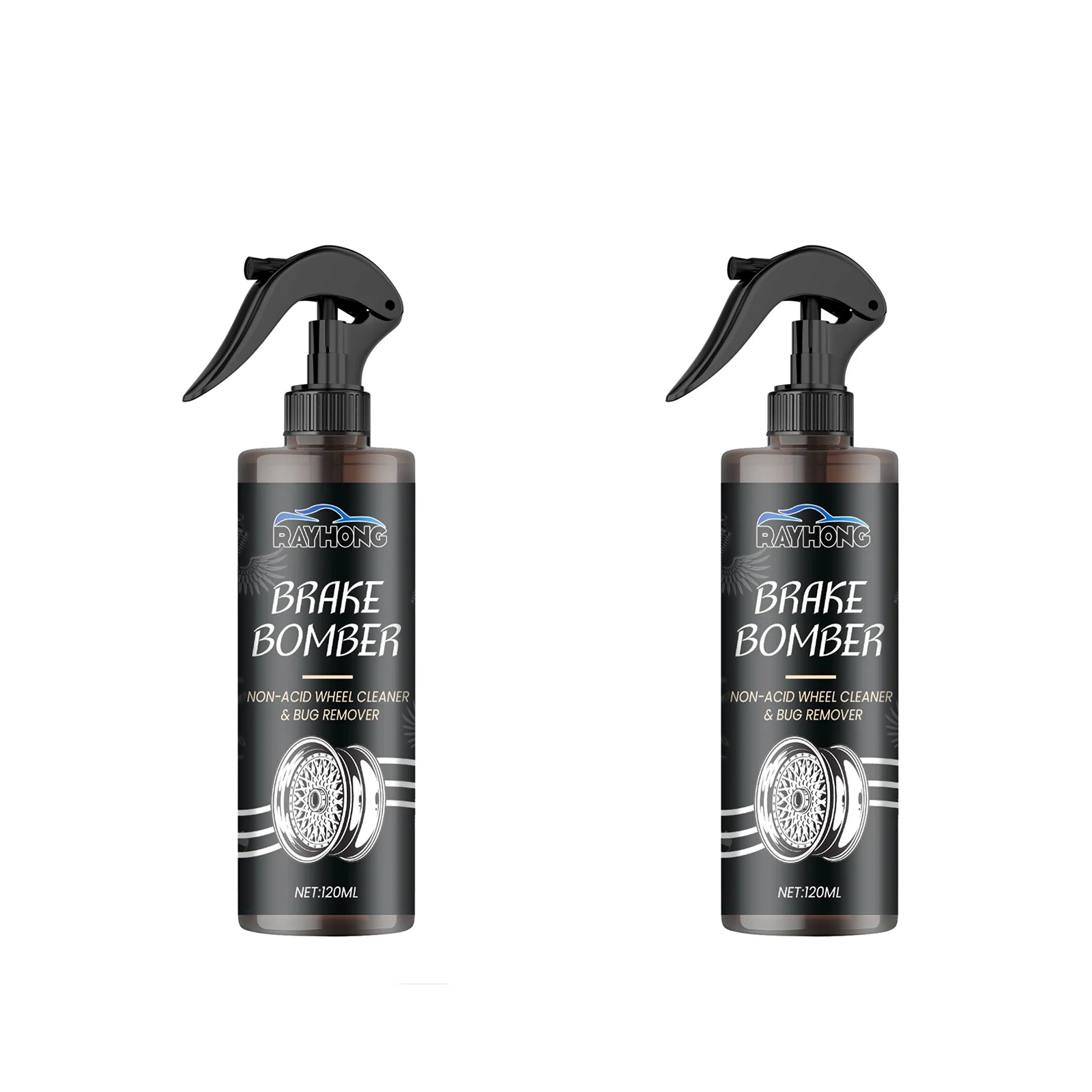 Car Wheel Cleaner Alloy Rim Cleaner Spray Remove Brake Dust Rust & Stains No Scratch Formula Polish Protect for All Wheels 120ml