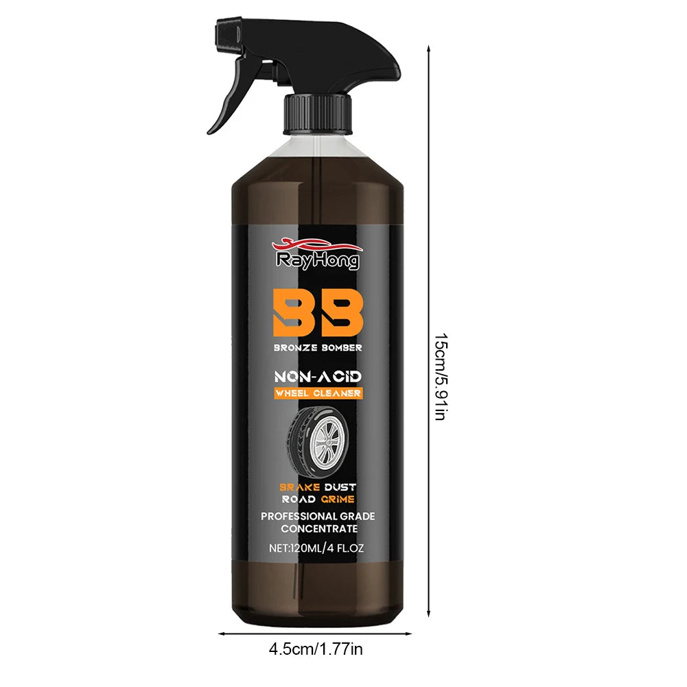 120ml Powerful Wheel Cleaner Car Wheel Metal Rust Remover Spray Scratch Repair Polishing Car Detailing Rim Tire Cleaning Kit