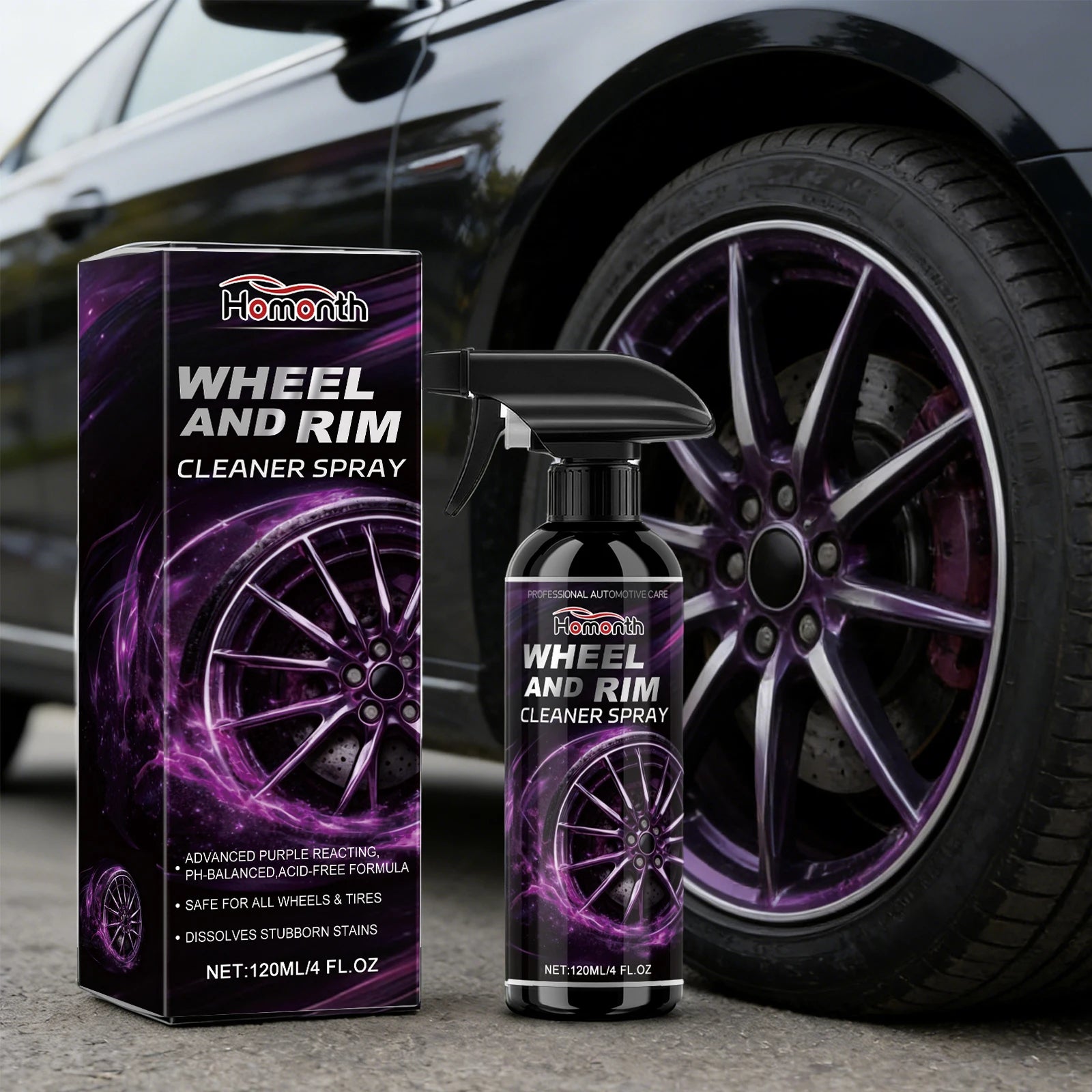 Wheel Cleaner Spray Iron Remover Dust Rim Rust Cleaner Multi Purpose Wheel Hub Washing Tool Car Wheels Rim Cleaner