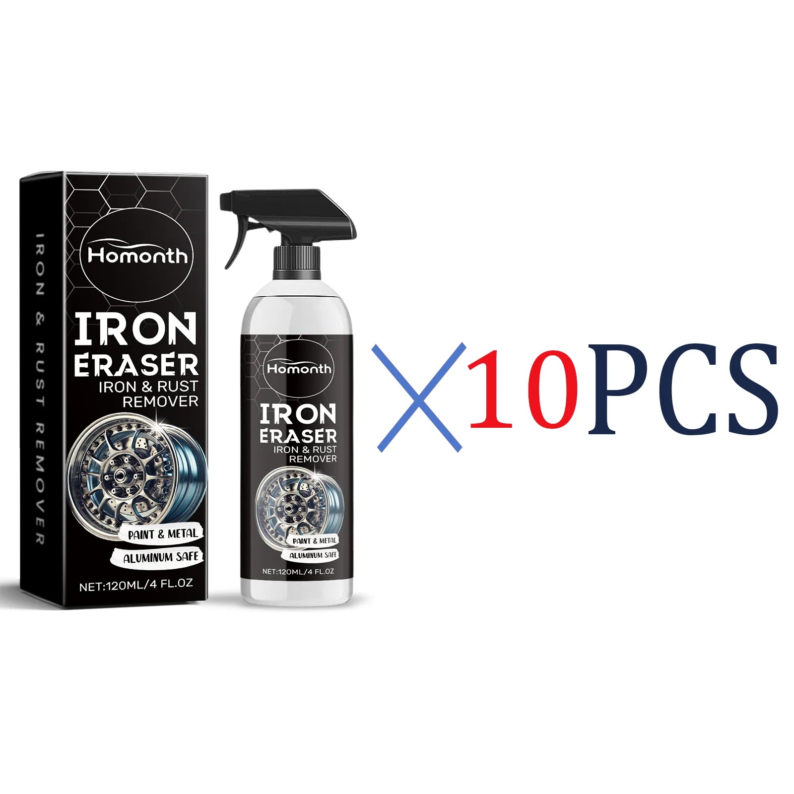 Car Wheel Rust Remover Spray Effective Cleaner for Alloy Rims & Tire Stains Fast-Acting Formula for Car Detailing Restores Shine