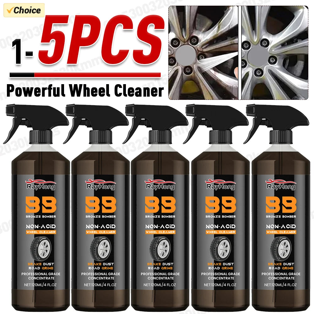 120ml Powerful Wheel Cleaner Car Wheel Metal Rust Remover Spray Scratch Repair Polishing Car Detailing Rim Tire Cleaning Kit