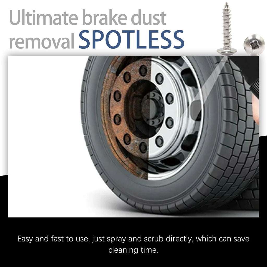 Car Wheel Cleaner Alloy Rim Cleaner Spray Remove Brake Dust Rust & Stains No Scratch Formula Polish Protect for All Wheels 120ml