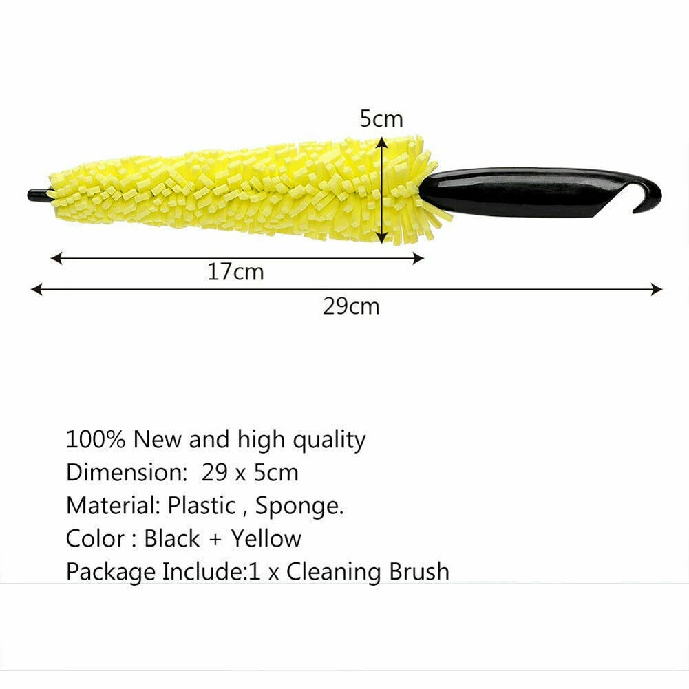 Wheel Rim Cleaner 120ml Car Detailing Brake Dust Remover Powerful Brake Cleaning Spray Washing Brushes for Cleaning Wheels Tires