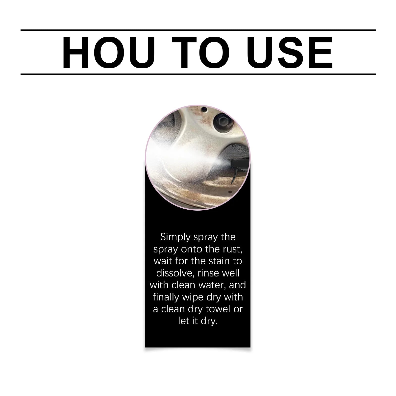 Car Wheel Rust Remover Spray Effective Cleaner for Alloy Rims & Tire Stains Fast-Acting Formula for Car Detailing Restores Shine
