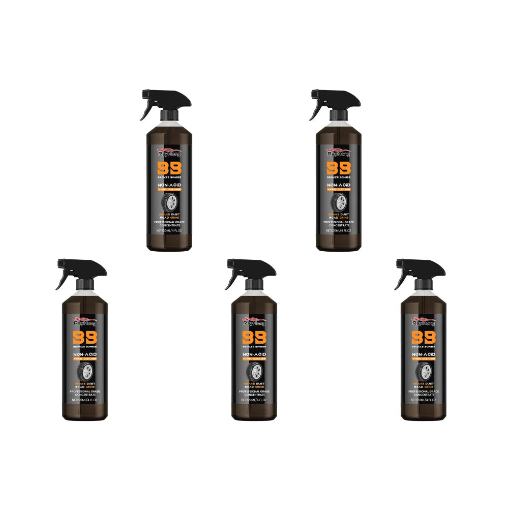 Wheel Rim Cleaner 120ml Car Detailing Brake Dust Remover Powerful Brake Cleaning Spray Washing Brushes for Cleaning Wheels Tires