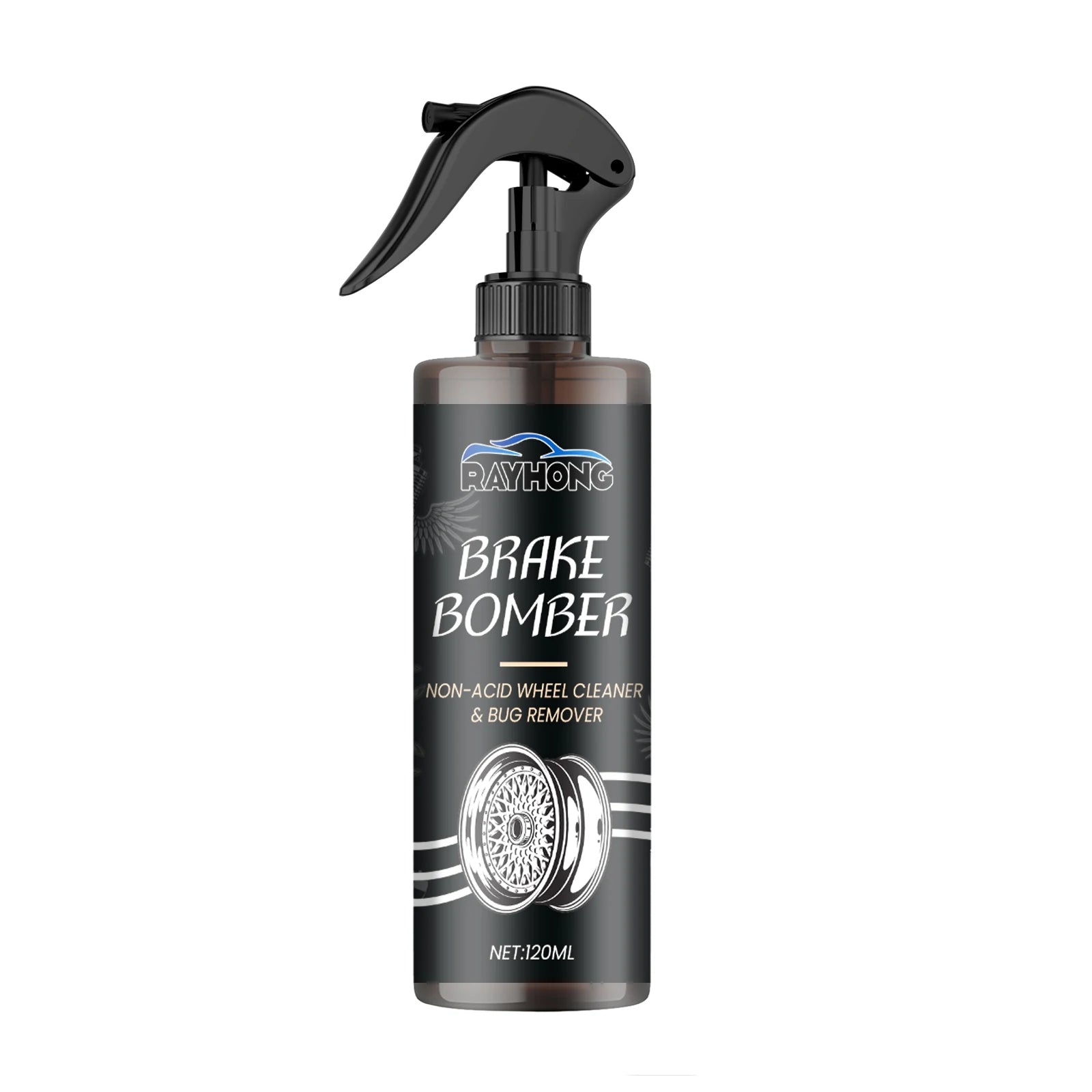 Car Wheel Cleaner Alloy Rim Cleaner Spray Remove Brake Dust Rust & Stains No Scratch Formula Polish Protect for All Wheels 120ml