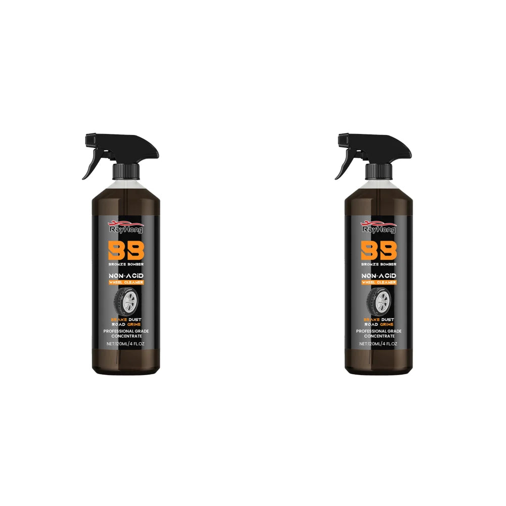 Wheel Rim Cleaner 120ml Car Detailing Brake Dust Remover Powerful Brake Cleaning Spray Washing Brushes for Cleaning Wheels Tires