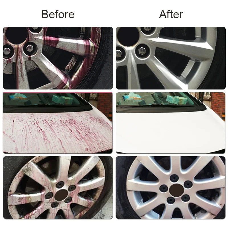 Car Wheels Rim Cleaner Multi Purpose Rust Remover Brake Paint Protect Metal Dust Iron Powder Remover Car Care Chrome Spray S18
