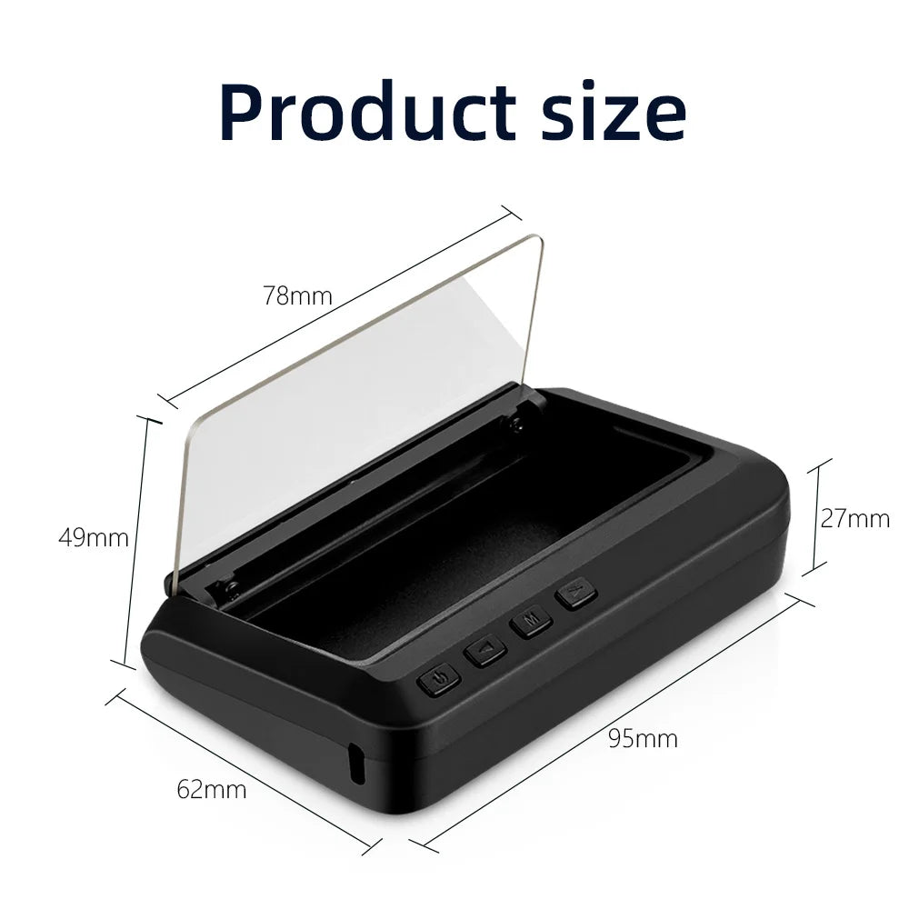 OBD2 C100 LCD Car Speed Meter Windshield Projector Digital Smart Speedometer Mileage RPM Water Temp Meter On-board Computer