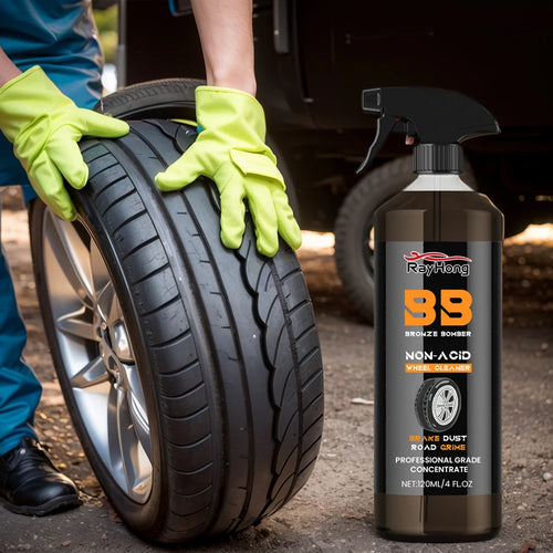 120ml Powerful Wheel Cleaner Car Wheel Metal Rust Remover Spray Scratch Repair Polishing Car Detailing Rim Tire Cleaning Kit