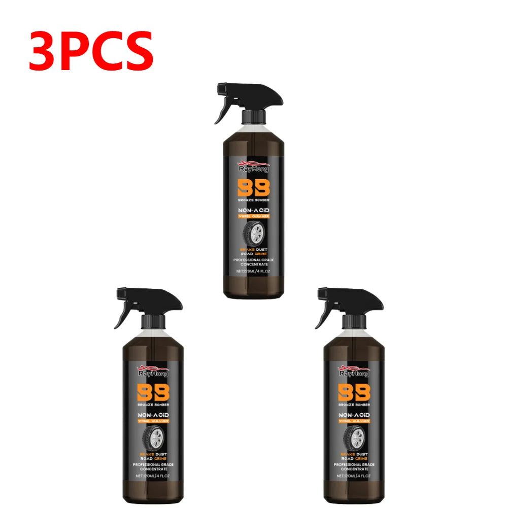 120ml Powerful Wheel Cleaner Car Wheel Metal Rust Remover Spray Scratch Repair Polishing Car Detailing Rim Tire Cleaning Kit